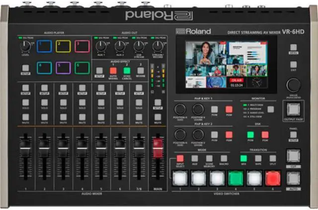 Main image of Roland VR-6HD Direct Streaming AV Mixer | Professional Portable All-In-One Hub for Business Livestreaming | Deep Automation | Video Switching | Audio Mixing | PTZ Camera Control | SDXC Card Recording