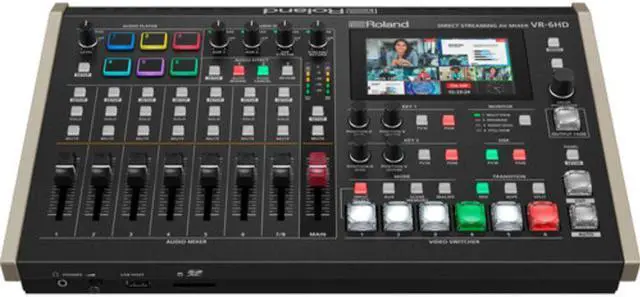 Alt view image 2 of 7 - Roland VR-6HD Direct Streaming AV Mixer | Professional Portable All-In-One Hub for Business Livestreaming | Deep Automation | Video Switching | Audio Mixing | PTZ Camera Control | SDXC Card Recording