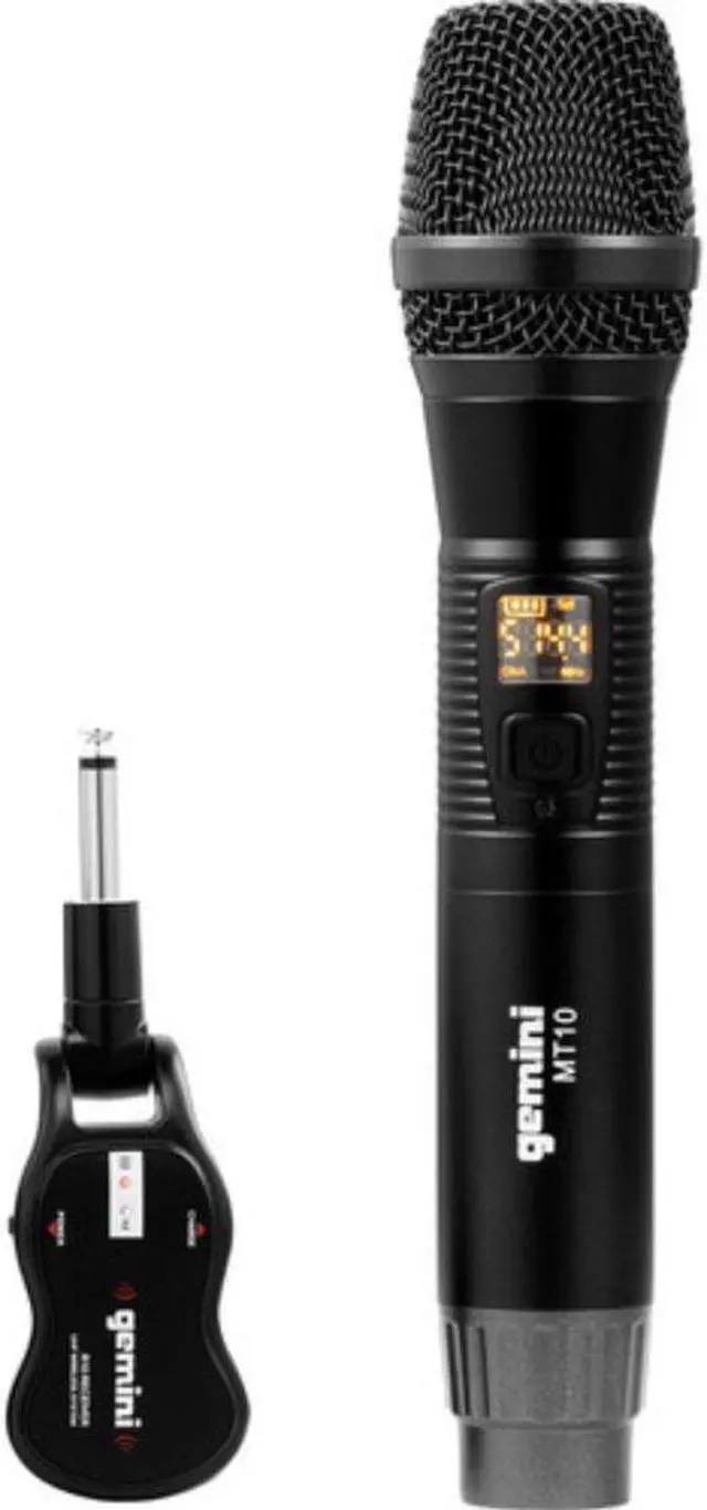 Main image of Gemini GMU-M100 Handheld UHF Wireless Microphone System with Plug-In Receiver (512 to 541.7 MHz)