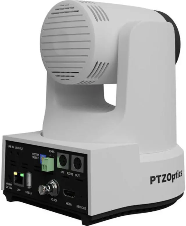 Alt view image 4 of 6 - PTZOptics Link 4K SDI/HDMI/USB/IP PTZ Camera with 20x Optical Zoom (White)