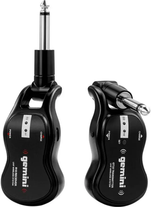 Alt view image 3 of 7 - Gemini GMU-G100 Wireless UHF Guitar System (512 to 541.7 MHz) bundle with Assorted VPP-6 Guitar Picks, 6 Pack, Medium