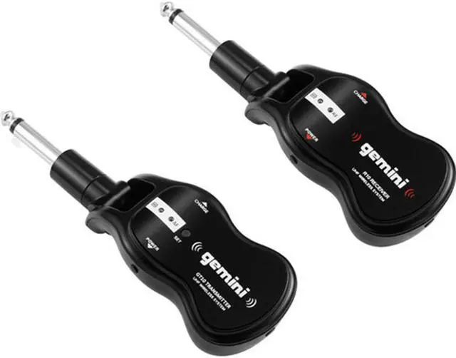 Alt view image 2 of 7 - Gemini GMU-G100 Wireless UHF Guitar System (512 to 541.7 MHz) bundle with Assorted VPP-6 Guitar Picks, 6 Pack, Medium