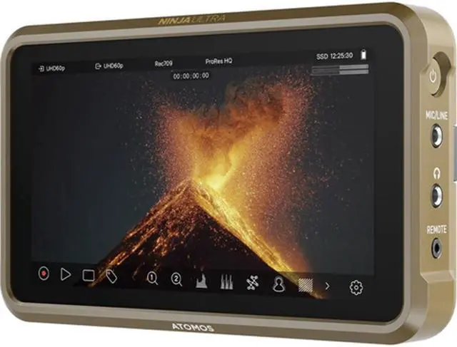 Alt view image 2 of 7 - Atomos Ninja Ultra 5.2" 4K HDMI Recording Monitor Bundle with Atomos 5" Accessory Kit for Shinobi, Shinobi SDI and Ninja V Monitors and Anti-Static Screen Cleaning Wipes (5-Pack)