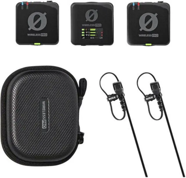 Alt view image 2 of 8 - RODE Wireless PRO 2-Person Clip-On Wireless Microphone System/Recorder with Lavaliers (2.4 GHz)