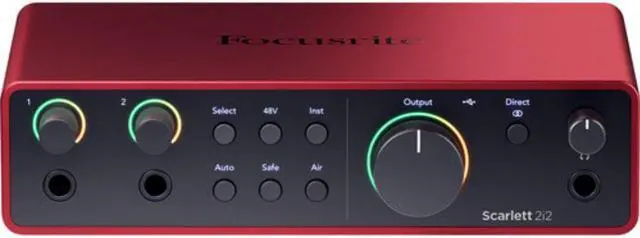 Alt view image 2 of 7 - Focusrite Scarlett 2i2 USB-C Audio Interface (4th Generation) for Recording, Songwriting, Streaming and Podcasting