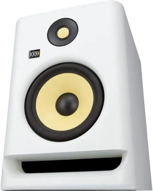 Alt view image 6 of 7 - KRK ROKIT RP7 G4 7" Bi-Amped Studio Monitor DSP Speakers White Noise Edition (Pair) Bundle