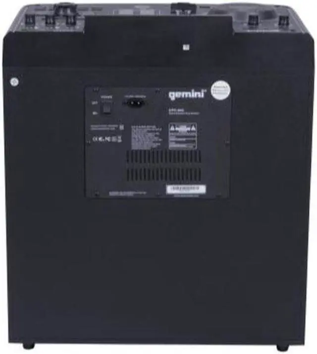 Alt view image 3 of 7 - Gemini Sound GPK-800  2400W Home Karaoke Party Speaker with Bluetooth, USB & FM Radio, Dual Mic Inputs, Multi-Color LED Lighting, and DJ-Style Sound FX for Events and Entertainment