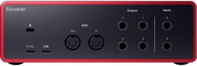 Alt view image 5 of 6 - Focusrite Scarlett 4i4 USB-C Audio/MIDI Interface (4th Generation)
