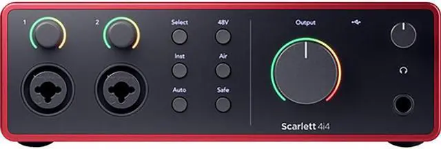 Alt view image 4 of 7 - Focusrite Scarlett 4i4 USB-C Audio/MIDI Interface (4th Generation) Pair with 4x XLR - XLR Cable