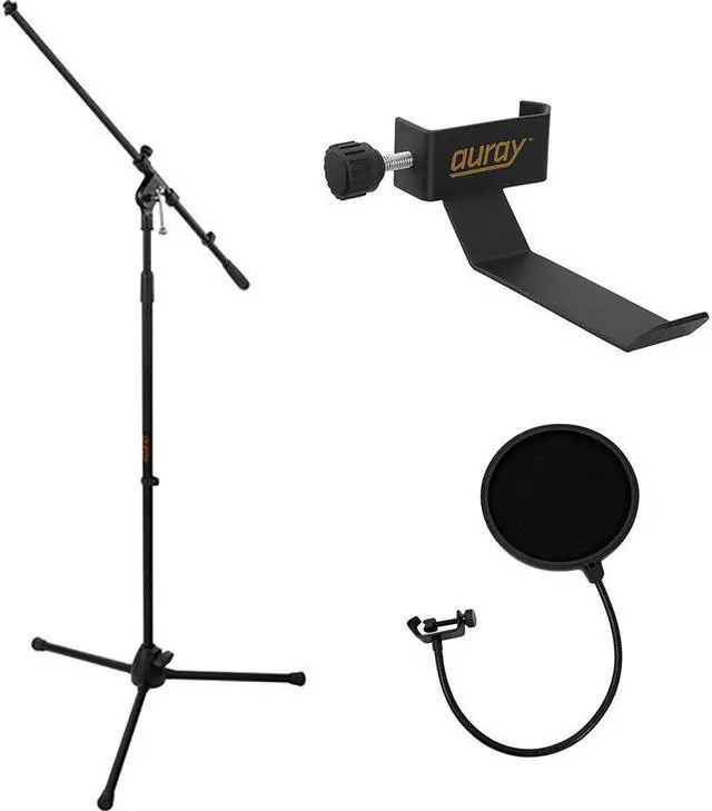 Alt view image 6 of 6 - Focusrite Scarlett 4i4 USB-C Audio/MIDI Interface (4th Gen) Bundle with Studio Monitor Headphones, MXL 550/551 Microphone Ensemble Kit, Pop Filter, Mic Stand, Headphone Holder and 2x XLR Cable