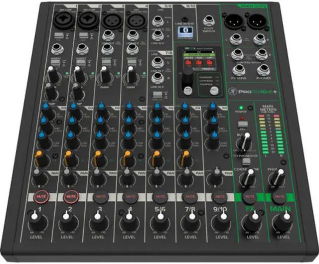Alt view image 2 of 11 - Mackie ProFX10v3+ 10-Channel Analog Mixer with Built-In FX, USB Recording, and Bluetooth