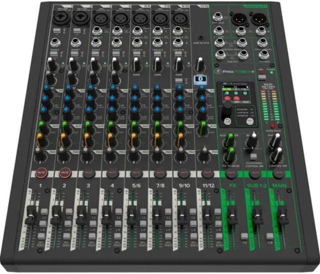 Alt view image 2 of 10 - Mackie ProFX12v3+ 12-Channel Analog Mixer with Built-In FX, USB Recording, and Bluetooth