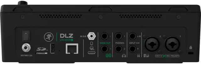 Alt view image 4 of 7 - Mackie DLZ Creator XS Adaptive Digital Streaming Mixer Bundle with HPC-A30 Studio Monitor Headphones and SanDisk 32GB Memory Card with SD Adapter