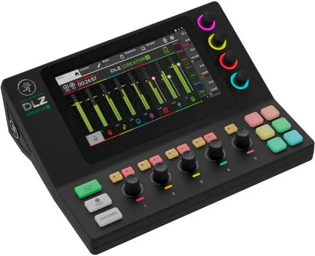 Alt view image 2 of 7 - Mackie DLZ Creator XS Adaptive Digital Streaming Mixer Bundle with HPC-A30 Studio Monitor Headphones and SanDisk 32GB Memory Card with SD Adapter