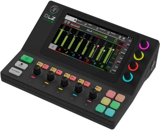 Alt view image 3 of 7 - Mackie DLZ Creator XS Adaptive Digital Streaming Mixer Bundle with HPC-A30 Studio Monitor Headphones and SanDisk 32GB Memory Card with SD Adapter