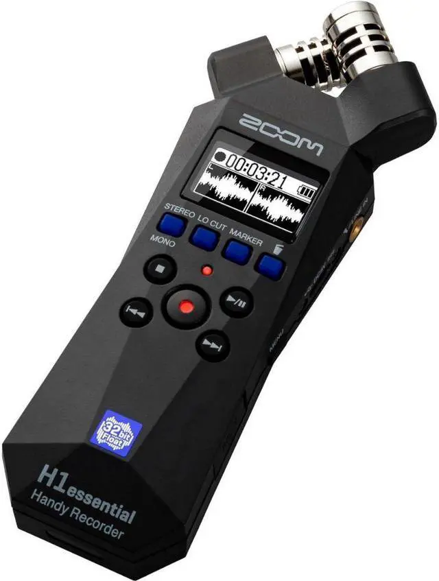 Alt view image 4 of 13 - Zoom H1essential 2-Track 32-Bit Float Portable Audio Recorder