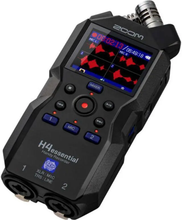 Alt view image 3 of 7 - Zoom H4essential 4-Track 32-Bit Float Portable Audio Recorder