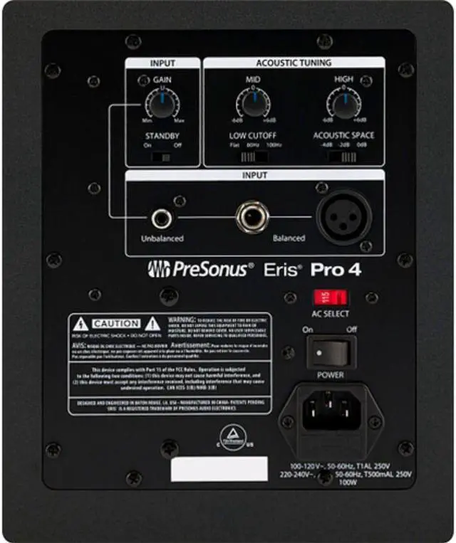 Alt view image 3 of 9 - PreSonus Eris Pro 4 Powered 4.5" 80W High-Definition Coaxial Studio Monitor (Single)