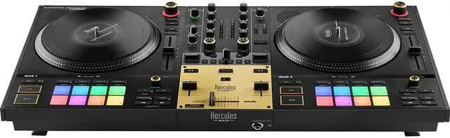 Alt view image 2 of 7 - Hercules DJControl Inpulse T7 Premium 2-Deck Motorized DJ Controller Bundle with Hercules HDP DJ45 Closed-Back, Over-Ear DJ Headphones