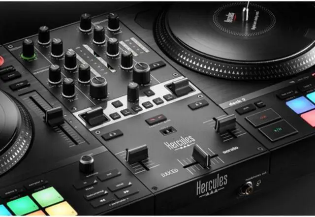 Alt view image 3 of 7 - Hercules DJControl Inpulse T7, 2 Deck Motorized DJ Controller with built in STEMS Control, Serato DJ and DJUCED included Bundle with Hercules HDP DJ45 Closed-Back, Over-Ear DJ Headphones