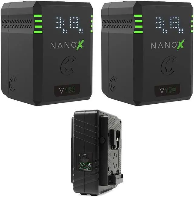 Main image of Core NANOV150X, 150wh Micro Sized V-Mount Smart Battery Pack (Pair) Bundle with Core SWX GPM-X2S Mini Dual Travel Battery Charger