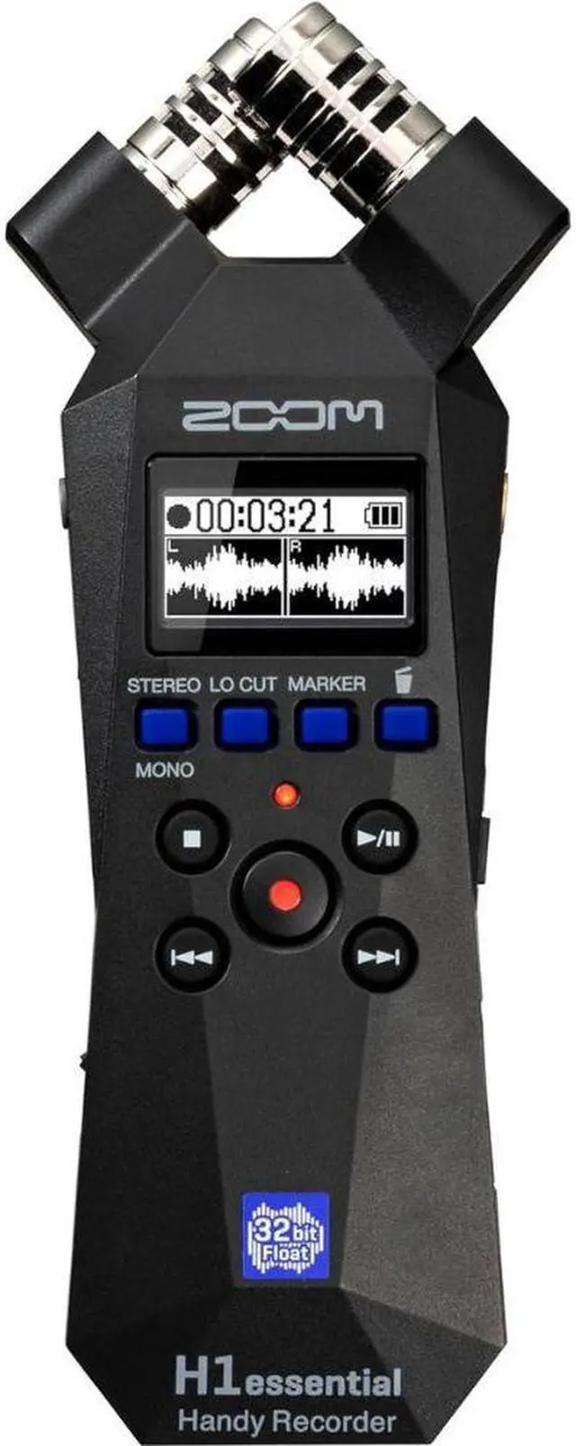 Alt view image 2 of 7 - Zoom H1essential 2-Track 32-Bit Float Portable Audio Recorder Bundle with SanDisk 32GB Memory Card with SD Adapter, Varta High Energy AAA 4 Pack and Magnus SnapPod Compact Tabletop Tripod