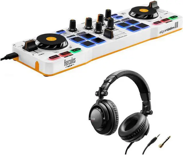 Main image of Hercules DJControl Mix DJ Software Controller with Algoriddim Djay App Bundle with Hercules HDP DJ45 Closed-Back, Over-Ear DJ Headphones