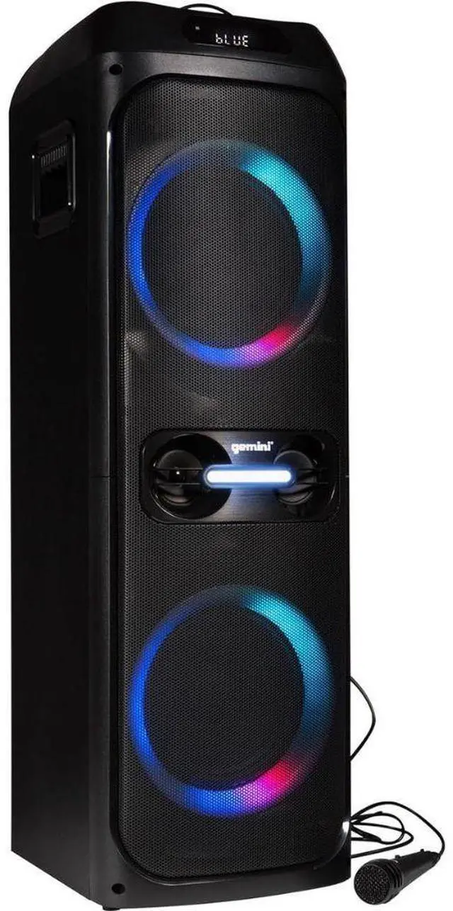 Alt view image 2 of 7 - Gemini Sound GHK-2800-4800W Party Speaker Bundle with Polsen M-85 Professional Dynamic Handheld Microphone (Dark Gray) XLR to TRS Cable