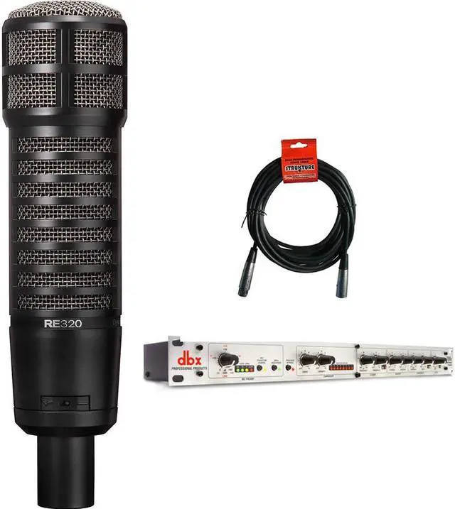 Alt view image 2 of 7 - Electro-Voice RE-320 Premium Dynamic Microphone Bundle with Microphone Preamp/Channel Strip and XLR- XLR Cable