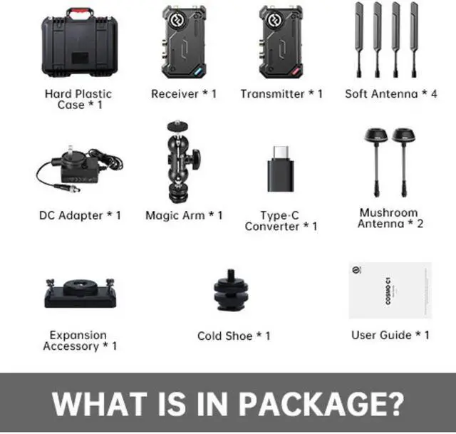 Alt view image 7 of 7 - Hollyland Cosmo C1 SDI/HDMI Wireless Video Transmission System