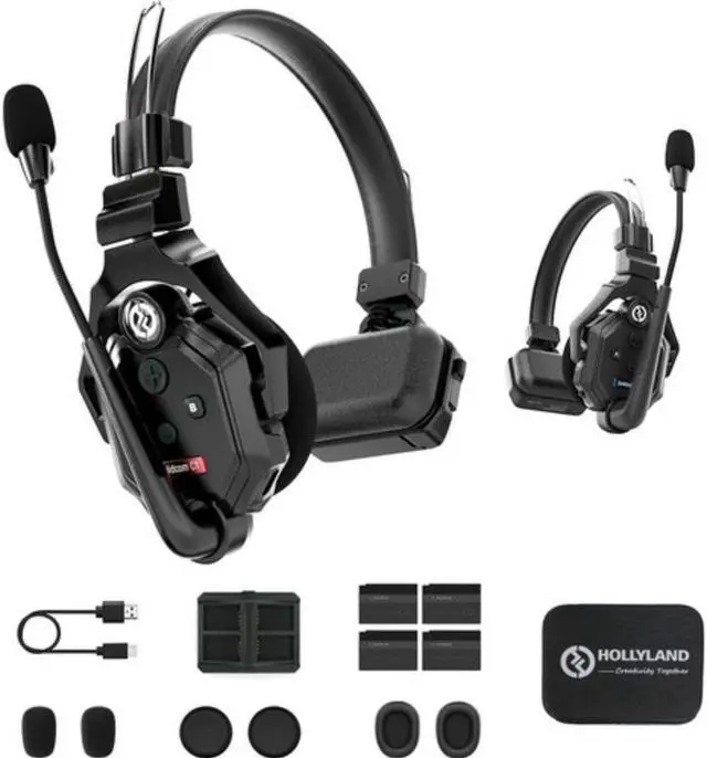 Main image of Hollyland Solidcom C1-2S Full-Duplex Wireless DECT Intercom System with 2 Headsets (1.9 GHz)