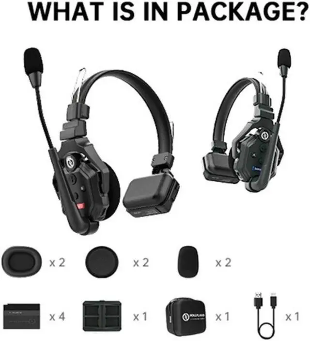 Alt view image 7 of 7 - Hollyland Solidcom C1-2S Full-Duplex Wireless DECT Intercom System with 2 Headsets (1.9 GHz)