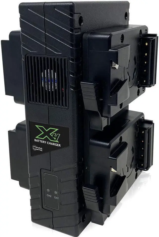 Alt view image 7 of 7 - Core SWX NANOX V98 Micro 98Wh Li-Ion Battery (V-Mount) Bundle with Core SWX NANOX G98 Micro 98Wh Li-Ion Battery (Gold Mount), Core SWX Compact Quad Micro Battery Fast Charger (V-Mount)