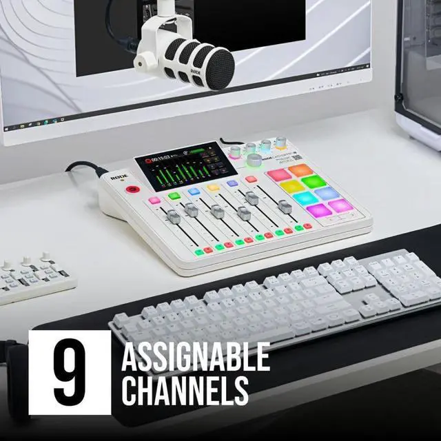 Alt view image 2 of 11 - RODE Microphone RØDECaster Pro II All-in-One Production Solution for Podcasting, Streaming, Music Production and Content Creation (White)