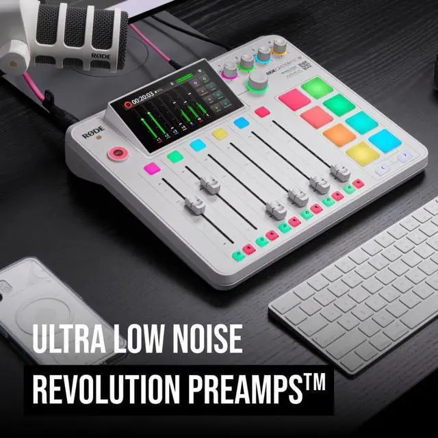 Alt view image 6 of 11 - RODE Microphone RØDECaster Pro II All-in-One Production Solution for Podcasting, Streaming, Music Production and Content Creation (White)