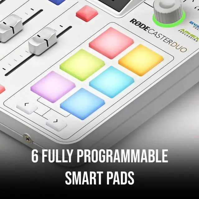 Alt view image 4 of 14 - RODE Microphone RODECaster Duo Integrated Audio Production Studio (White)
