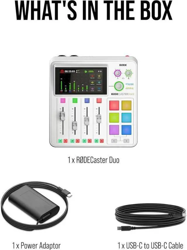 Alt view image 7 of 14 - RODE Microphone RODECaster Duo Integrated Audio Production Studio (White)