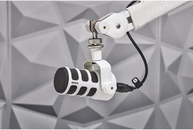 Alt view image 5 of 13 - RODE Microphone RODE  PodMic Dynamic Podcasting Microphone (White)