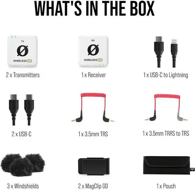 Alt view image 7 of 7 - RODE Microphone Wireless ME Dual Compact Digital Wireless Microphone System (2.4 GHz, White)