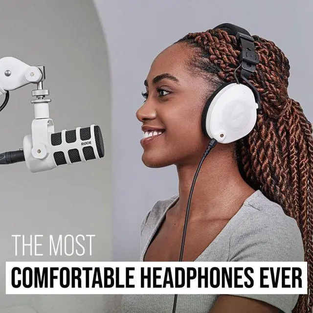 Alt view image 6 of 14 - RODE Microphone NTH-100 Professional Closed-Back Over-Ear Headphones (White)