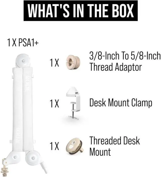 Alt view image 7 of 14 - RODE Microphone PSA1+ Professional Studio Arm (White)