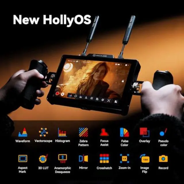 Alt view image 5 of 7 - Hollyland Pyro 7 Wireless Video Transmitter & Receiver Bundle with GVM NP-F750 4400mAh Batteries with Travel Chargers (Set of 2), Anti-Static Screen Cleaning Wipes (5-Pack)