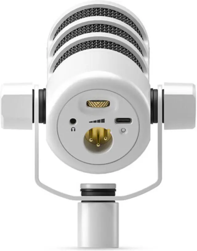 Alt view image 4 of 7 - RODE PodMic USB and XLR Dynamic Broadcast Microphone (White)
