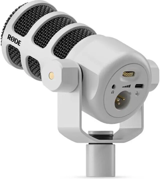 Alt view image 5 of 7 - RODE PodMic USB and XLR Dynamic Broadcast Microphone (White)