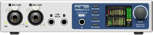 Alt view image 2 of 7 - RME Fireface UCX II Desktop 20x20 USB Audio/MIDI Interface Bundle with SONARWORKS SoundID Reference Speaker and Headphone Calibration Software with Measurement Microphone