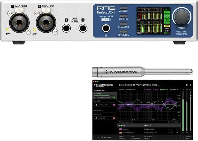 Main image of RME Fireface UCX II Desktop 20x20 USB Audio/MIDI Interface Bundle with SONARWORKS SoundID Reference Speaker and Headphone Calibration Software with Measurement Microphone