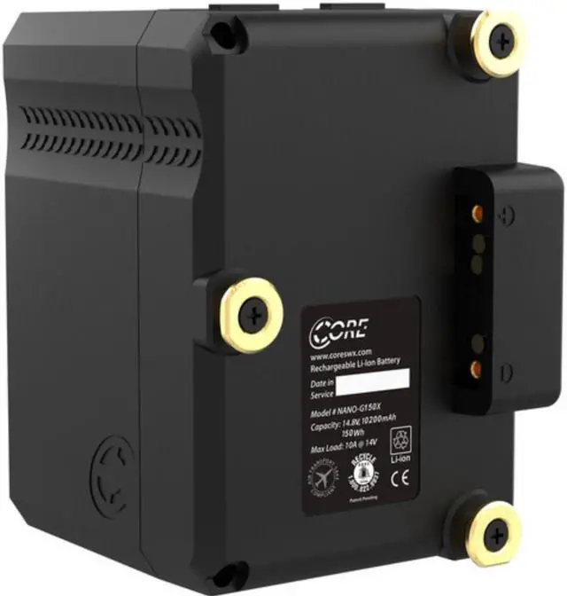 Alt view image 4 of 11 - Core SWX NANOX G150 Micro 150Wh Li-Ion Battery (Gold Mount)