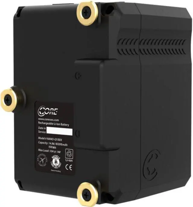 Alt view image 5 of 11 - Core SWX NANOX G150 Micro 150Wh Li-Ion Battery (Gold Mount)