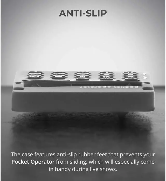 Alt view image 5 of 5 - teenage engineering CA-X Silicone Pro Case for Pocket Operator PO-32 (Black)