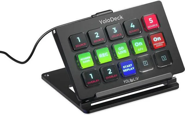 Alt view image 7 of 7 - YoloLiv YoloBox Ultra Portable Multi-Camera Encoder/Switcher/Monitor/Recorder Bundle with YoloLiv YoloDeck Control Panel for YoloBox
